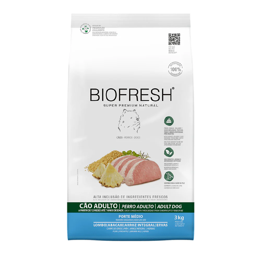 113631.webp Biofresh Perro Adulto Raza Mediana Cerdo Y Anana 3 Kg - Imagen 1