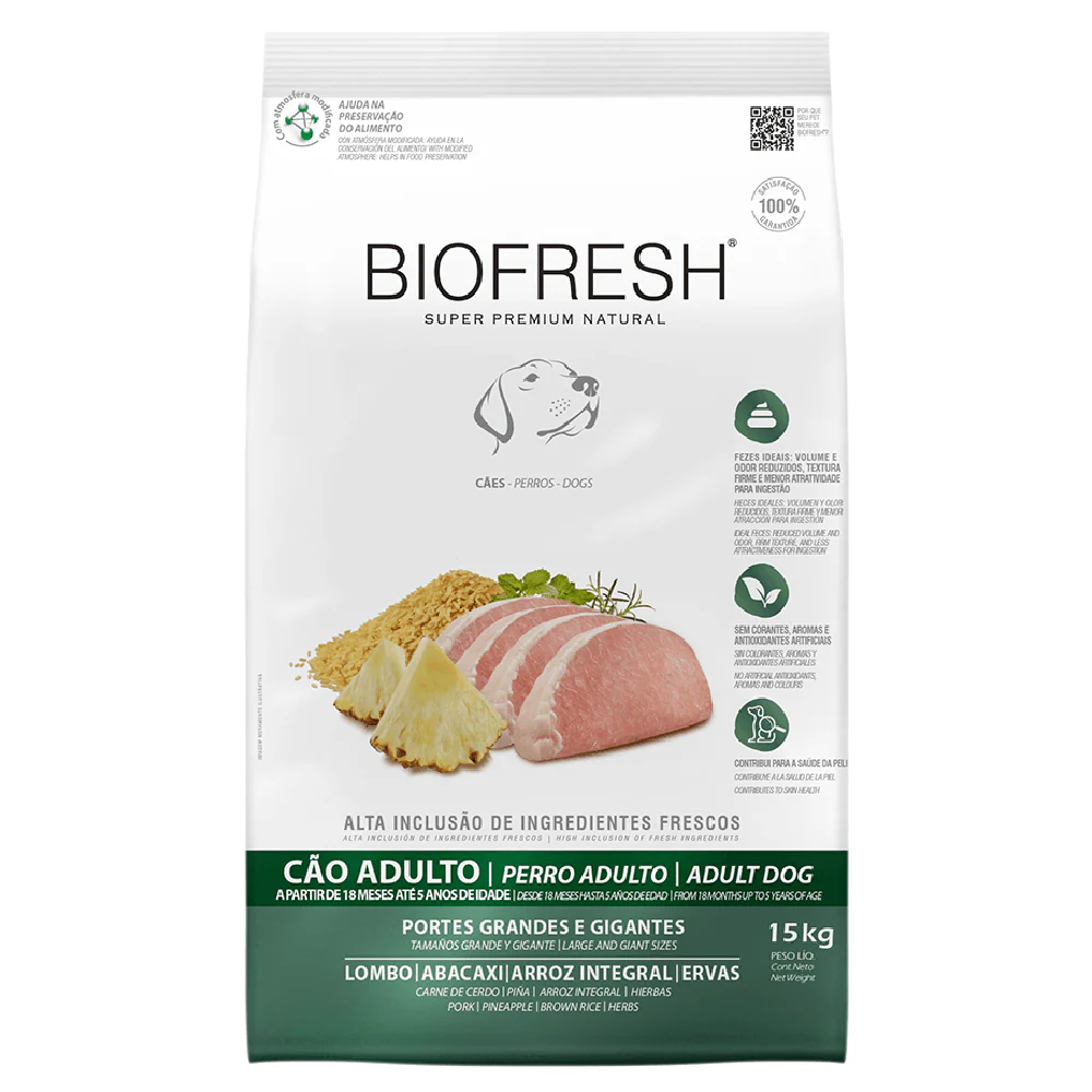 113649.webp Biofresh Perro Adulto Raza Grande Cerdo Y Anana 15 Kg - Imagen 1