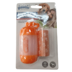Dispensador De Bolsitas Para Paseo Con Dos Rollos De Bolsas Naranja