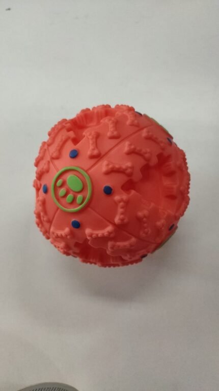 Pelota De Plastico Con Ruido Mediana Color Naranja