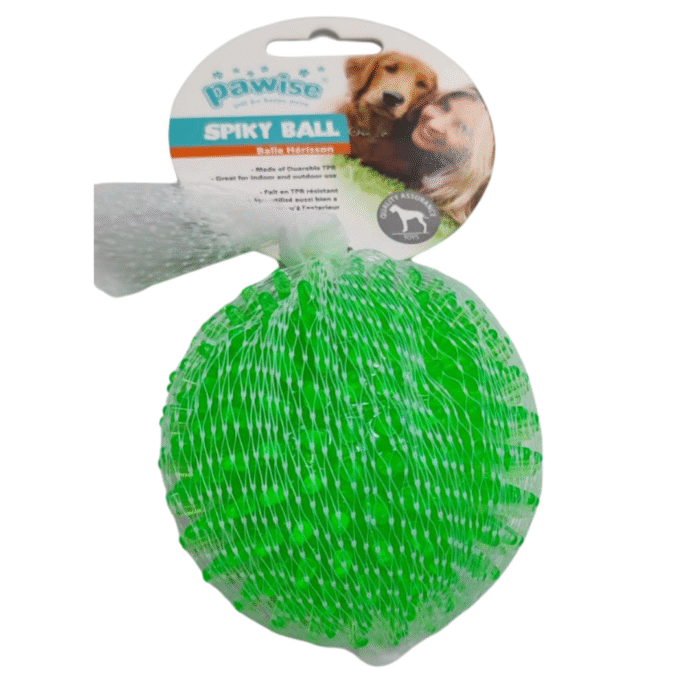 Pelota Chica Goma Con Pinchos Chica Verde - Imagen 1