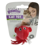 Juguete Pez Con Pluma Para Gato Color Rojo