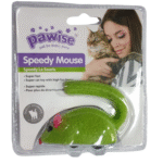 Juguete Raton Con Rueditas Para Gato Color Verde