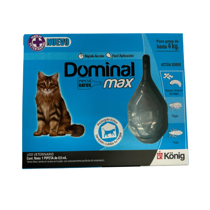 Pipeta Contra Pulgas Dominal Para Gatos Menores A 4 Kg - Imagen 1