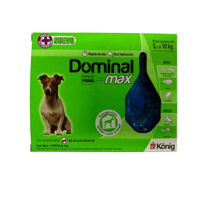 Pipeta Contra Pulgas Dominal Para Perros De 5 A 10 Kg - Imagen 1
