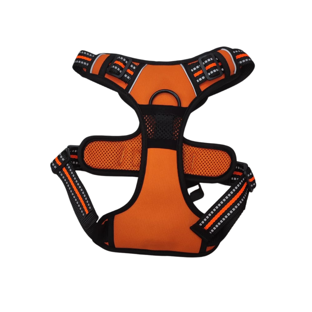 ABT563OR.png Pretal Para Perros Talle M Color Naranja Con Doble Enganche Cuello 55 a 75 cm Y Pecho 50 a 70 cm - Imagen 1
