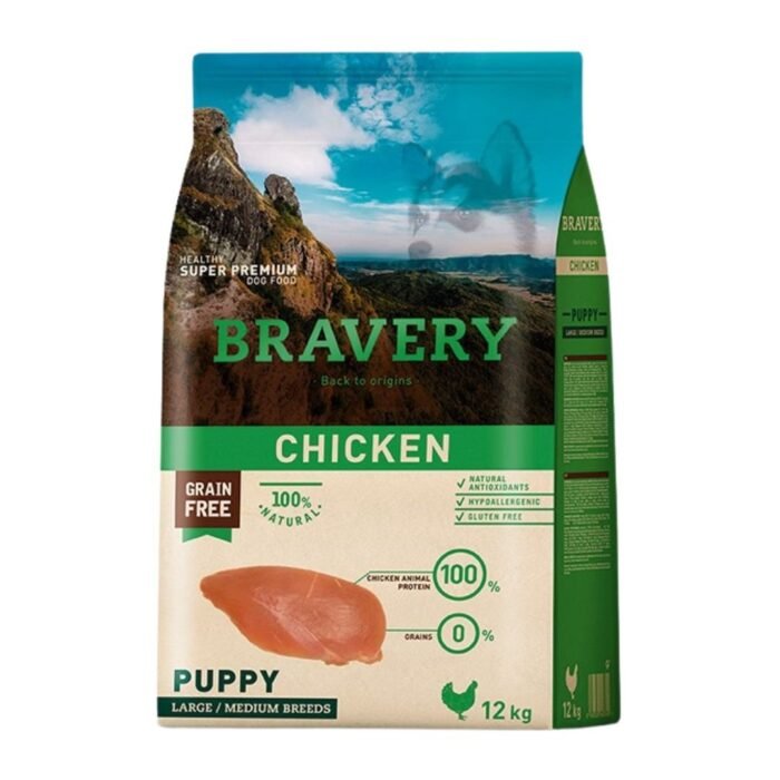 Bravery Cachorro Large/Medium Pollo 12 Kg - Imagen 1