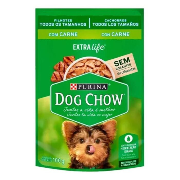 Sobre Dog Chow Cachorro Carne 100 Gr - Imagen 1