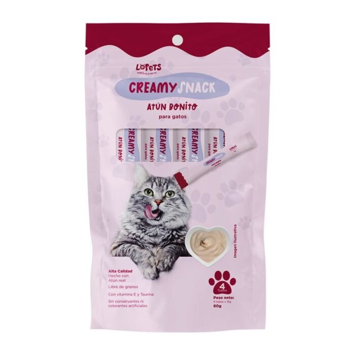 Lopets Creamy Snack Atún Bonito - Imagen 1