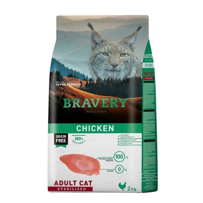 Bravery Gato Castrado Pollo 2 Kg - Imagen 1