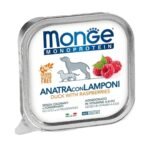 Lata Monge Adulto Pato Con Frambuesa 150 Gr