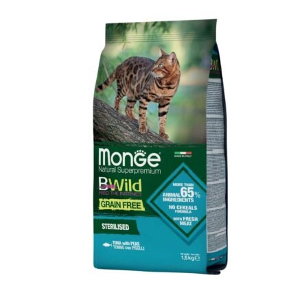 Monge Bwild Gato Castrado Libre De Granos Atún 1,5 Kg