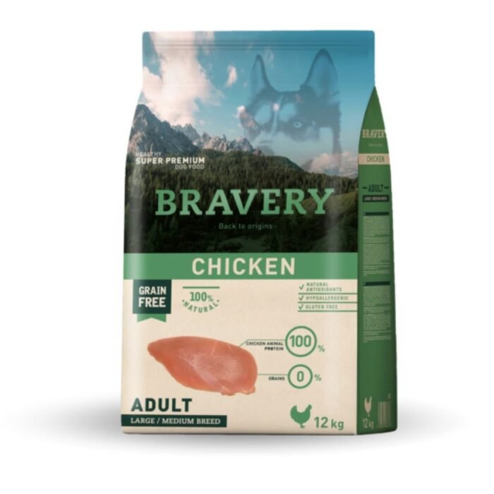 Bravery Adulto Large/Medium Pollo 12 Kg - Imagen 1