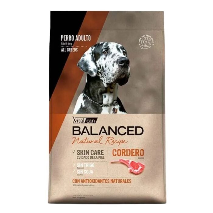 Balanced Perro Natural Recipe Cordero 15 Kg - Imagen 1