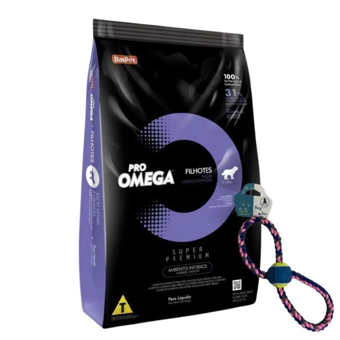 Promo Alimento Para Perros Omega Cachorro De 15 Kg Mas Juguete Nudo De Regalo - Imagen 1