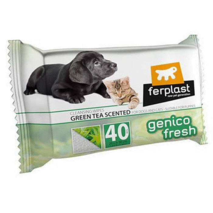 Ferplast Toallitas Húmedas Para Perros y Gatos te Verde x40 - Imagen 1
