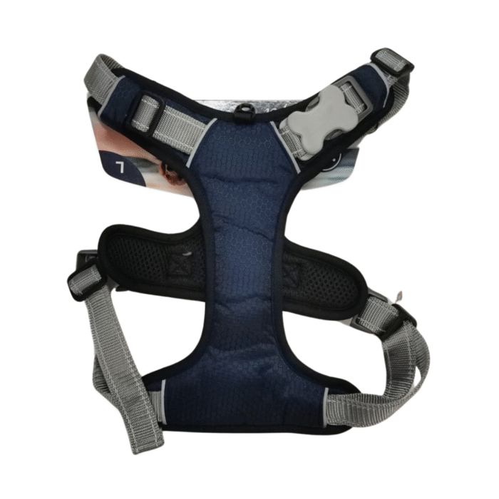 Pretal Para Perros Talle L Color Azul Con Doble Enganche Cuello 40-56 cm Y Pecho 69-81 cm - Imagen 1