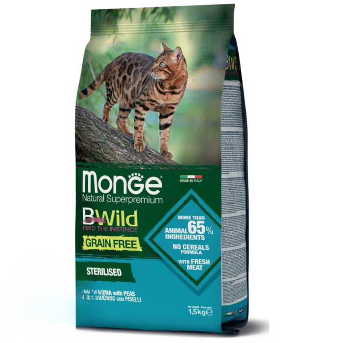 Alimento Para Gato Castrado Monge BWild Sabor Bacalao 1,5 kg - Imagen 1