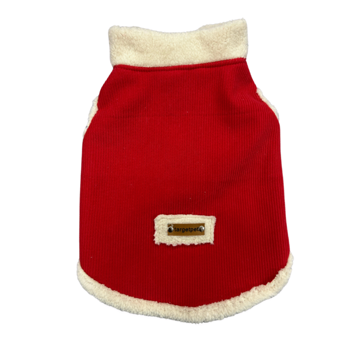 Campera De Pana Roja  Y Corderito Talle 2 - Imagen 1