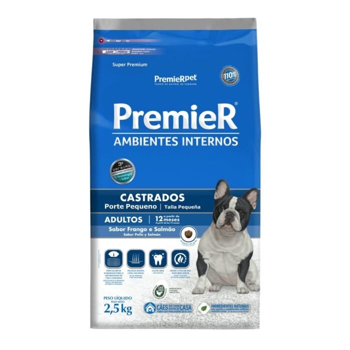 Alimento Premier Perro Adulto Castrado Raza Pequeña 2,5 Kg Sabor Pollo - Imagen 1
