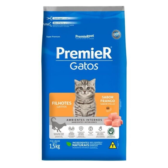 Alimento Premier Gato Kitten 1,5 Kg Sabor Pollo - Imagen 1