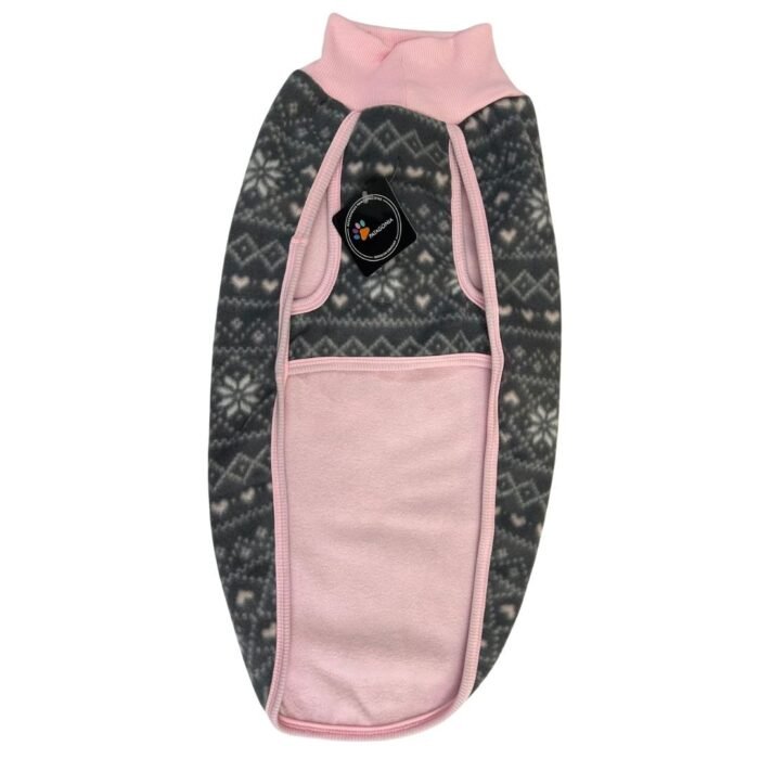 Patagonia Doble Polar Corazones Gris Talle 2 - Imagen 1