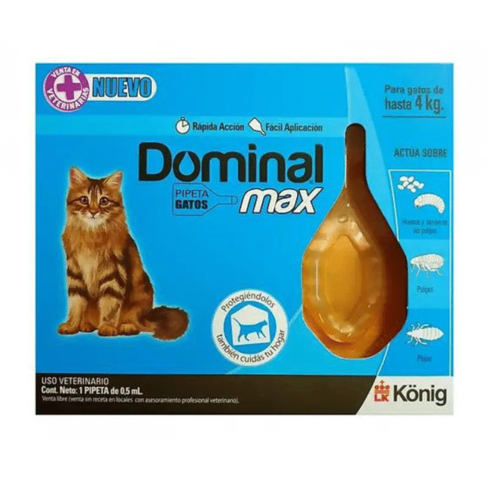 Pipeta Antiparasitaria Para Gatos Dominal Max -4 Kg - Imagen 1
