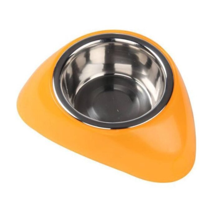 Plato De Acero Inoxidable Con Base De Plastico - Imagen 1