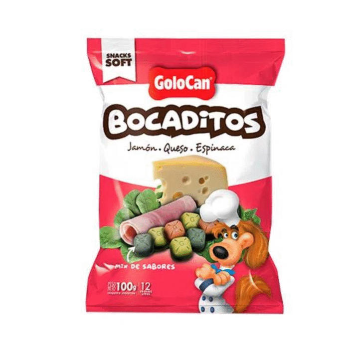 Golocan Bocaditos Jamón Queso y Espinaca 100 Gr - Imagen 1