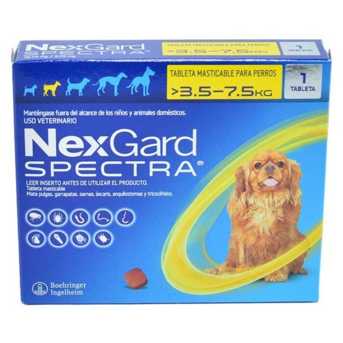 Tableta Antiparasitaria Para Perros De 3,5 a 7,5 Kg - Imagen 1