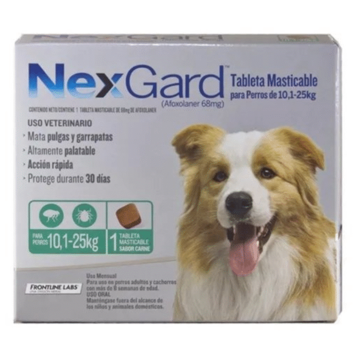 Tableta Antiparasitaria Para Perros Nexgard De 10 a 25 Kg - Imagen 1