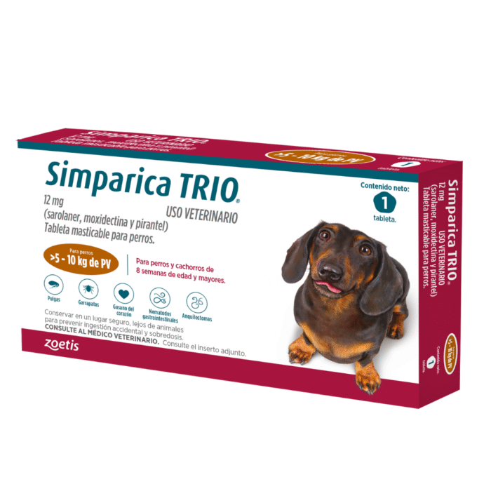 Tableta Antiparasitaria Para Perros Trio De 5 a 10 Kg - Imagen 1