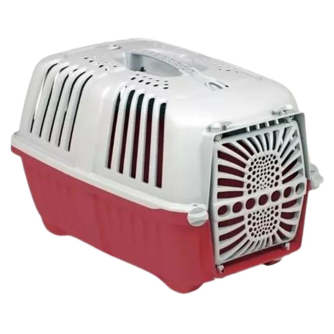 Transportadora-Pratiko-2-Puertas-Plastico-Rojo.jpg Transportadora Pratiko 2 Puertas Plastico Rojo - Imagen 1