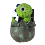 Peluche De Juguete Dinosaurio Verde Con Chifle